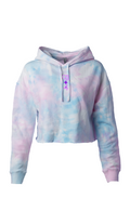 90 4 Women s Tie Dye Crop Hoodie